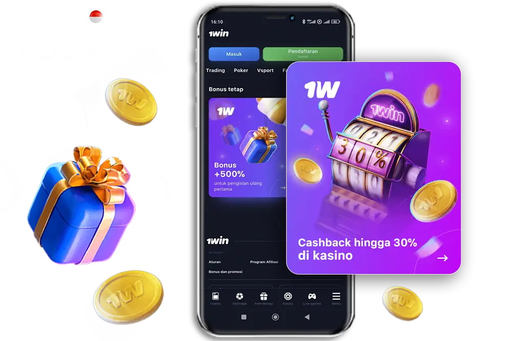 30% Cashback atas kerugian di Kasino 1win