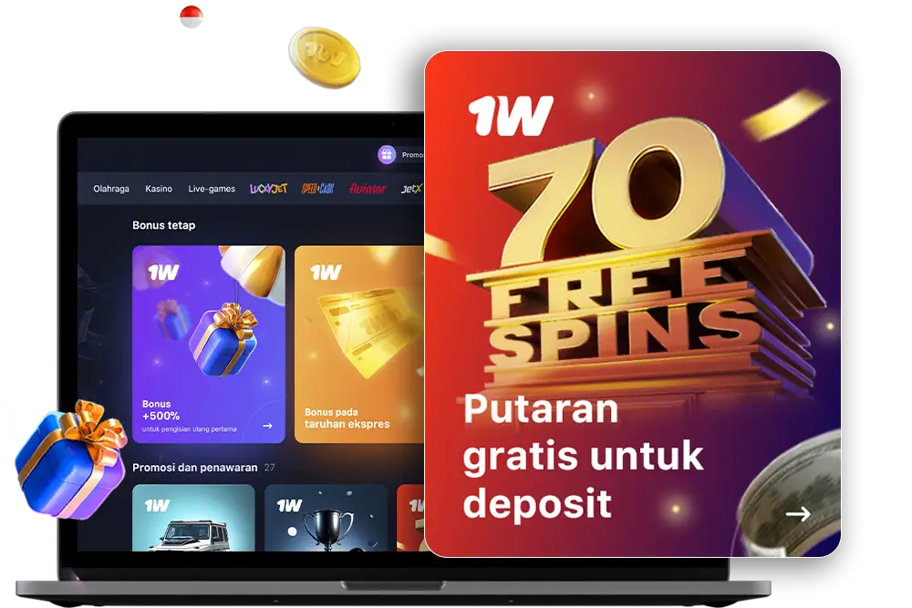 Putaran Gratis untuk Setoran 1win