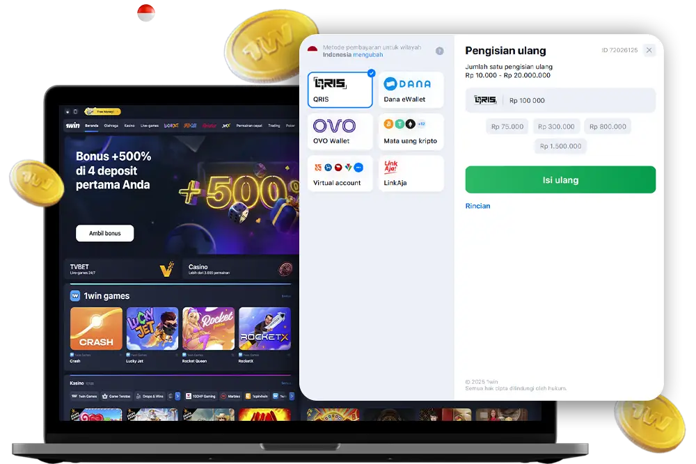 1win setoran dan penarikan