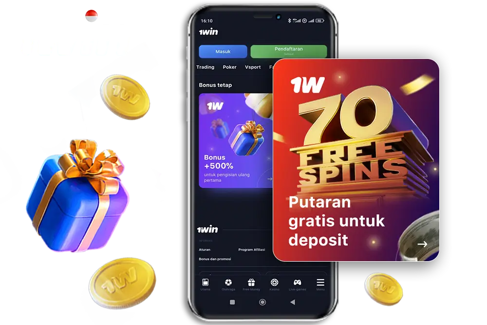 Putaran gratis kasino 1win