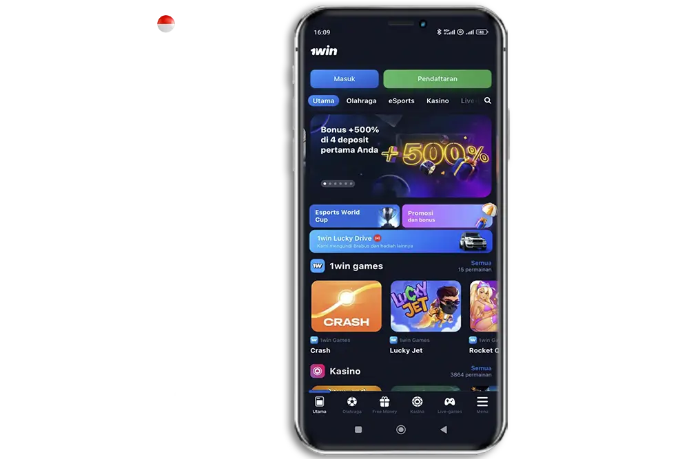 Langkah 1 instalasi aplikasi 1win di Android